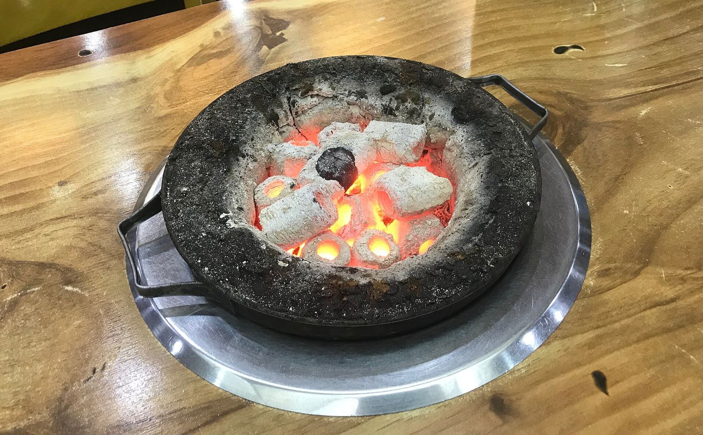테이블 숯불 화로